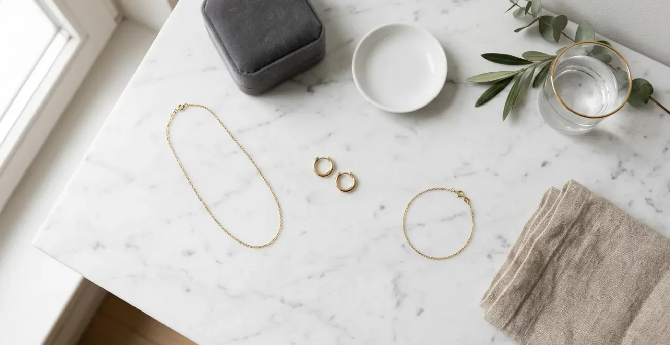 Elegante Goldschmuck-Essentials für Frauen ab 30 im Alltagsstil