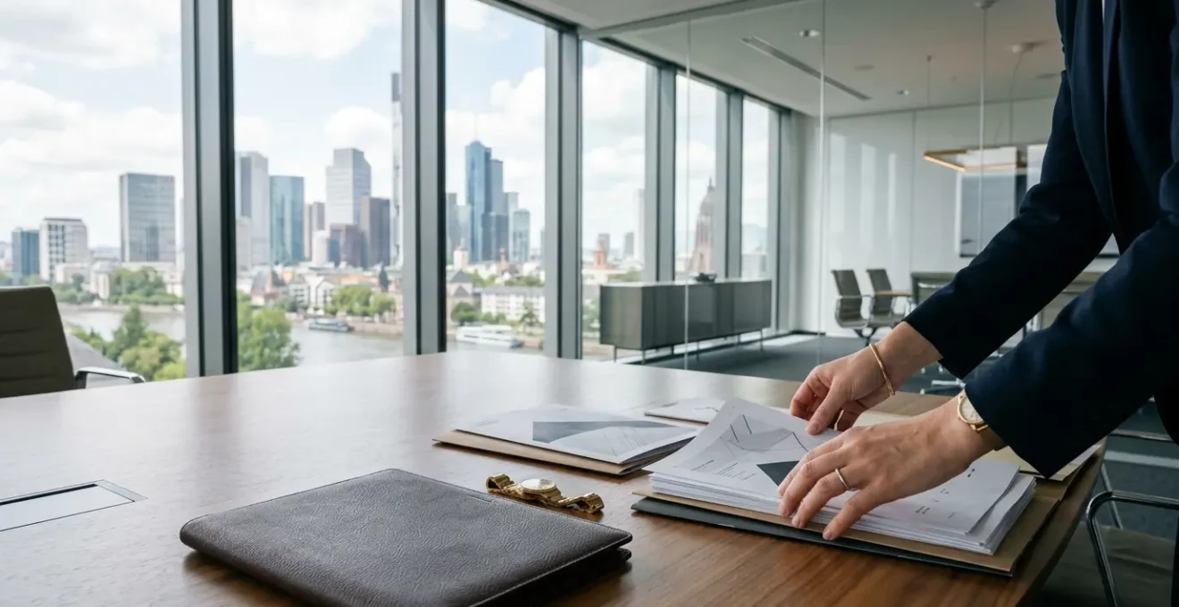 Dezenter hochwertiger Schmuck im konservativen deutschen Büro-Look