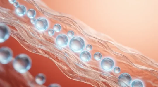 Hyaluronsäure-Moleküle in verschiedenen Größen durchdringen verschiedene Hautschichten