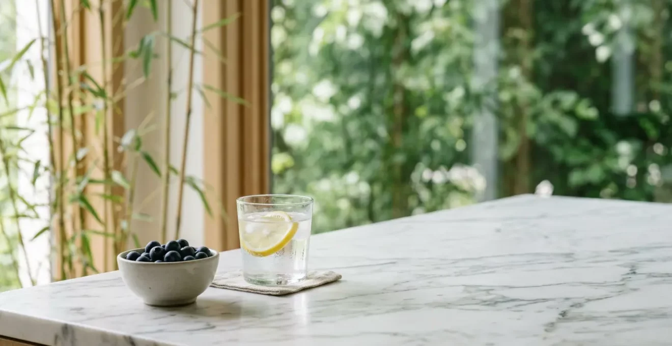 Gesundes Leben für junge Haut zeigt verschiedene Lebensstilelemente