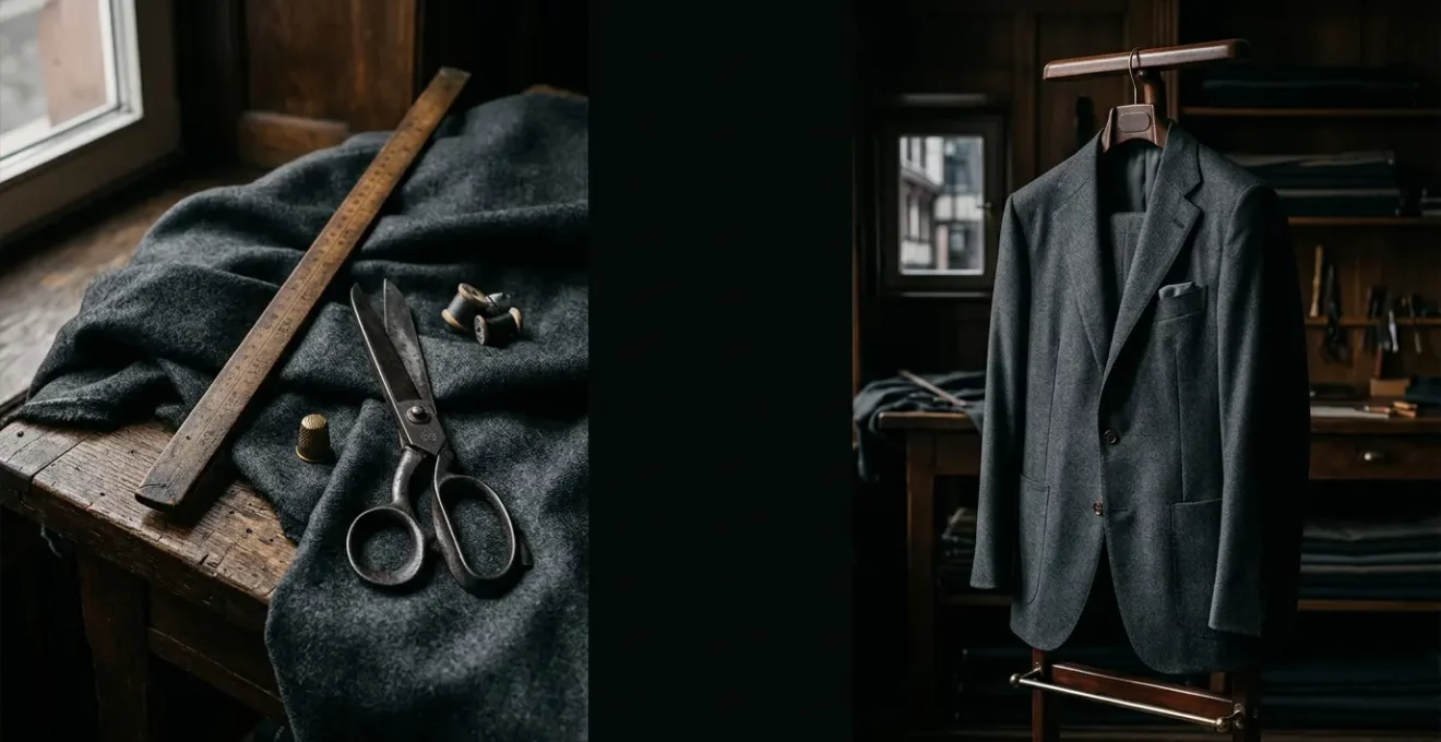 Luxuriöser maßgeschneiderter Anzug im Vergleich zu Konfektionsware auf deutschem Markt