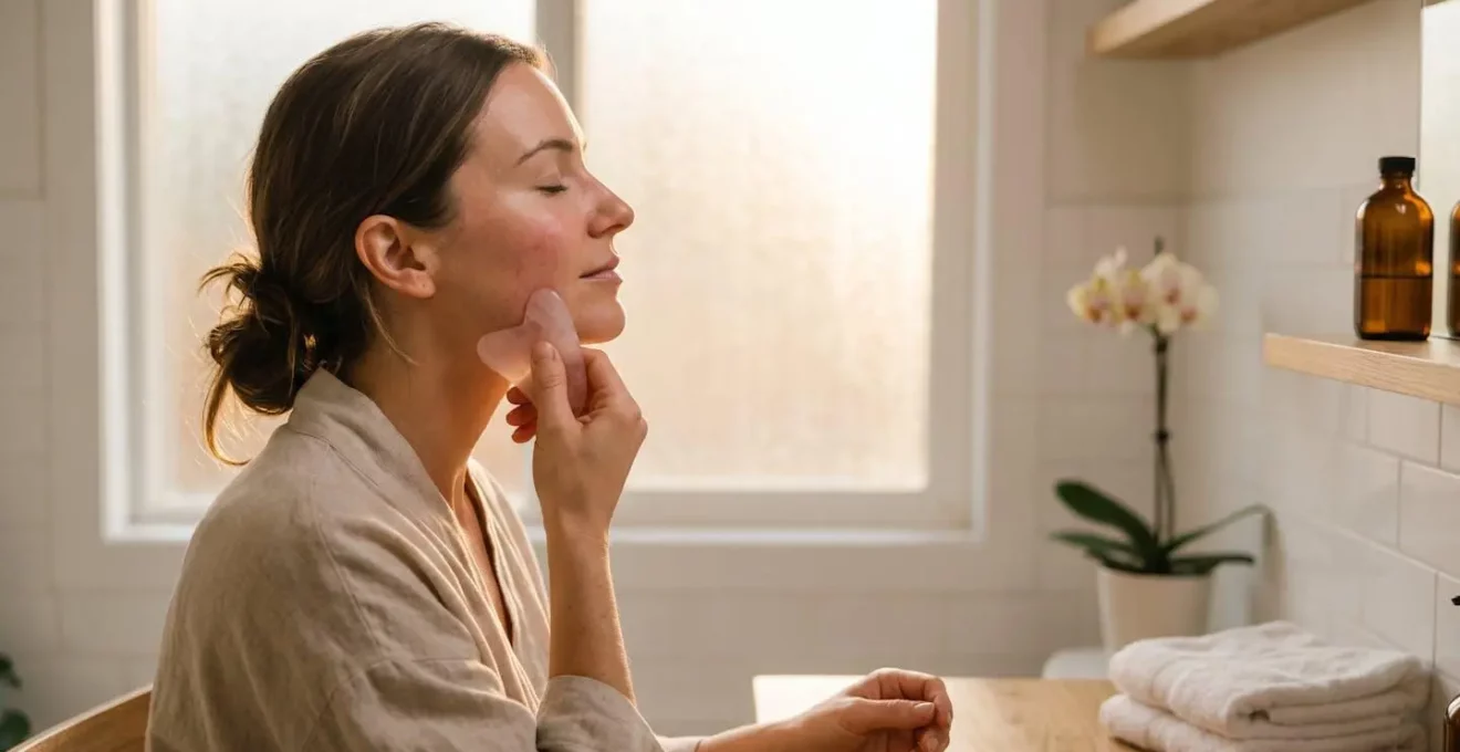 Minimalistisch eingerichtetes Badezimmer mit Spa-Atmosphäre